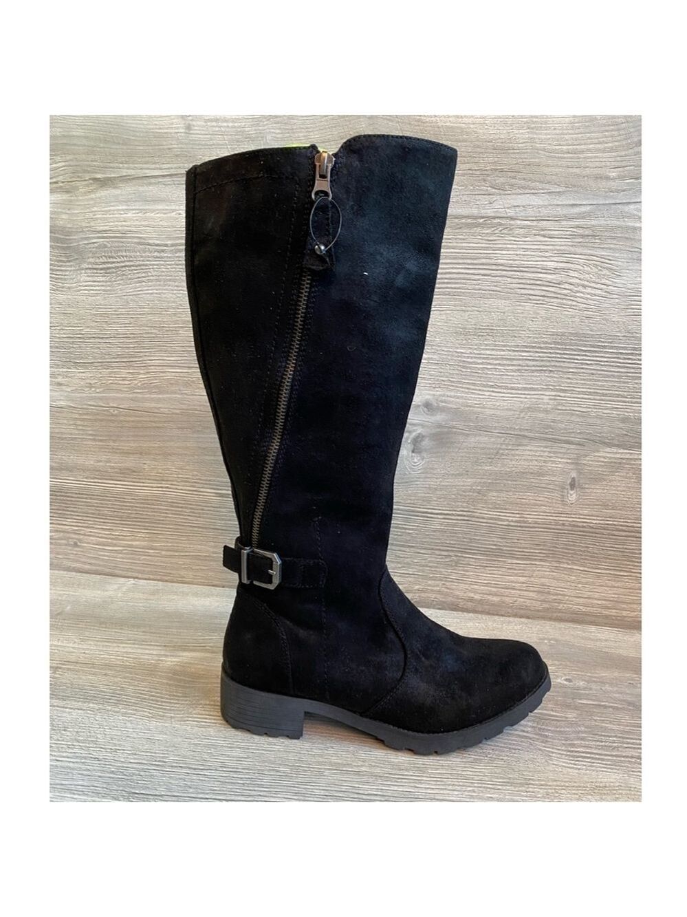 White mountain black Giorgia knee boots size 7.5 full zippered